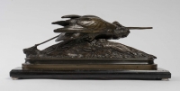 La Bécasse, bronze par Auguste Cain, XIXème