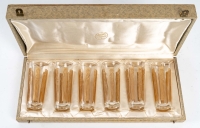 R. Lalique - Série de 6 verres&quot; Six figurines&quot;