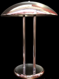 Paire de lampes vintage chrome champignon par Robert Sonneman, années 70.