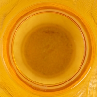 Vase &quot;Formose&quot; verre Butterscoth double couche jaune et opalescent de René LALIQUE