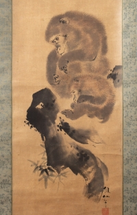 Mori Sosen - Peinture de Deux Singes, Kakemono