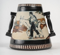 Vase en Céramique , signé Berné , XXème siècle