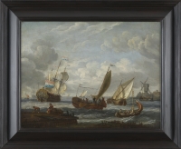 Estuaire hollandais – Attribué à Abraham Storck (1644 – 1708)