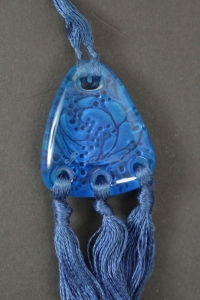 René Lalique Pendentif &quot;Graines&quot;bleu