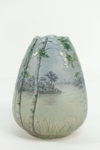 Daum Vase Paysage Lacustre