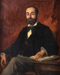 Edmond Louis Dupain Portraits de Monsieur et Madame Théodore Bellemer huiles sur toiles vers 1884