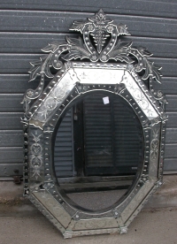 Miroir Vénitien Octogonal et Ovale 84 x130 Cm