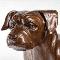 Border Terrier en bronze , XXème siècle