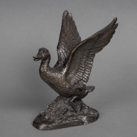 Sculpture - L&#039; Envol Du Canard , Irénée Rochard (1906-1984) - Bronze