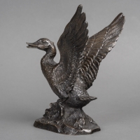 Sculpture - L&#039; Envol Du Canard , Irénée Rochard (1906-1984) - Bronze