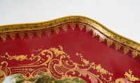 Paire de plateaux en porcelaine de Limoges, XXème siècle