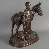 Groupe En Bronze , &quot;L&#039; Anier Du Caire&quot; , Alfred Dubucand (1828-1894)