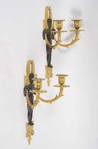 A Pair of 1st Empire Period (1804 - 1815) Wall - Lights.