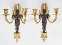 A Pair of 1st Empire Period (1804 - 1815) Wall - Lights.