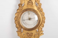 Barometer Louis XVI In Golden Wood, 18th Century