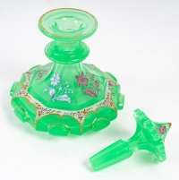 Flacon à Parfum en Opaline Verte, XIXème siècle