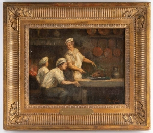 Trois cuisiniers , Ecole française, XIXème|||||||||