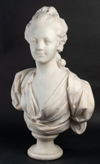 Bustre en marbre du XIXème siècle, époque Napoléon III