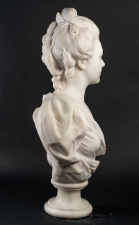 Bustre en marbre du XIXème siècle, époque Napoléon III