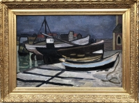 VERDILHAN Louis Mathieu Tableau provençal Vue du port de Cassis Huile sur toile signée Certificat.