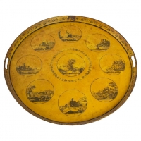 Sheet Metal Tray Directoire Tray Period Representative Of The Monuments Of The City Of Lyon