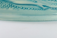 Encrier « Trois Sirènes » verre opalescent patiné bleu de René LALIQUE