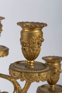 Paire de Candélabres en bronze doré 19e siècle Napoléon III