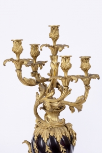 A Charming Pair Of 19th Century Louis XV St. Candelabras.