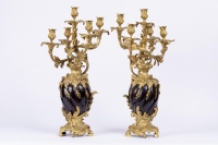 A Charming Pair Of 19th Century Louis XV St. Candelabras.