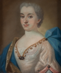 Pastel 18e siècle portrait de Renée de Damian Vinsargues