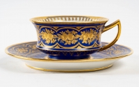 Service à thé bleu et or, Paris 1835
