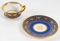 Service à thé bleu et or, Paris 1835