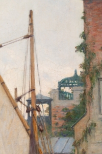 Adrien MOREAU (1843-1906) - La rencontre galante au port