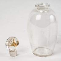 Flacon &quot;L&#039;Anneau Merveilleux&quot; verre blanc patiné sépia de René LALIQUE pour ARYS