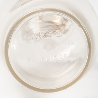 Flacon &quot;L&#039;Anneau Merveilleux&quot; verre blanc patiné sépia de René LALIQUE pour ARYS