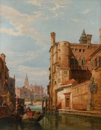 Georges Clarkson Stanfield Un Palais Vénitien au détour d’un canal vers 1865