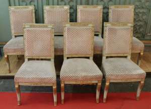 Série de 9 chaises de style Empire