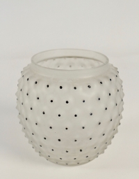 René lalique Vase &quot;Cactus&quot; émaillé noir