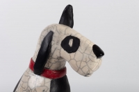 Sculpture &quot; Fox terrier &quot; en raku