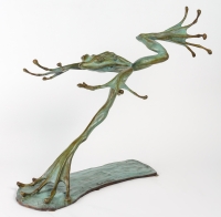 L&#039;aviatrice, sculpture en bronze à cire perdue de Hadrien David