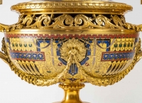 Vase pot-pourri à décor pompéien, Barbedienne A.H. Constant Sevin, XIXème siècle