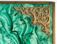 Atypique sous main en malachite Russe et bronze doré XIX siècle