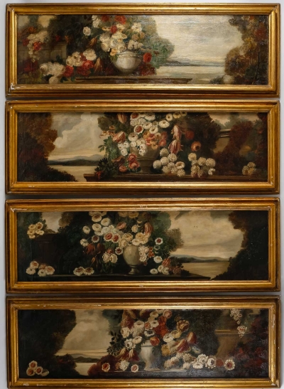 Suite de 4 tableaux de grande taille, 18900, signés Ezechiele Guardascione||||||||||||||||