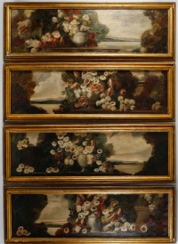Suite de 4 tableaux de grande taille, 18900, signés Ezechiele Guardascione