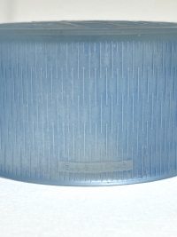Boite « Deux Figurines » verre blanc patiné bleu de René LALIQUE