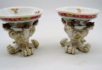 Rare Paire De Salerons En Porcelaine - Meissen XVIIIème