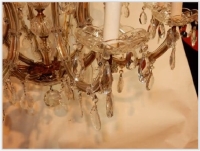 1950′ Lustre Cage en Cristal de Bohême 10 Bras 15 Lampes