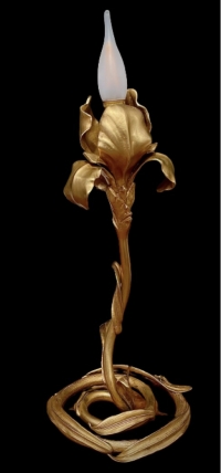 lampe ART NOUVEAU en bronze doré