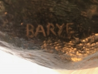 Bronze, panthère dévorant une antilope. Signé Barye. Ref: 42.
