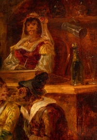 Zacharie Noterman (1820-1890) La Taverne des Singes huile sur panneau vers 1860